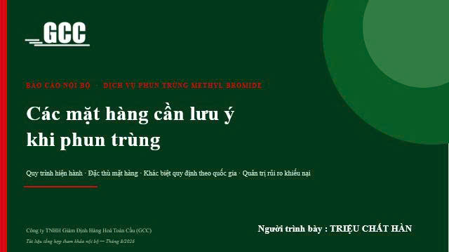 CÁC MẶT HÀNG CẦN LƯU Ý KHI PHUN TRÙNG